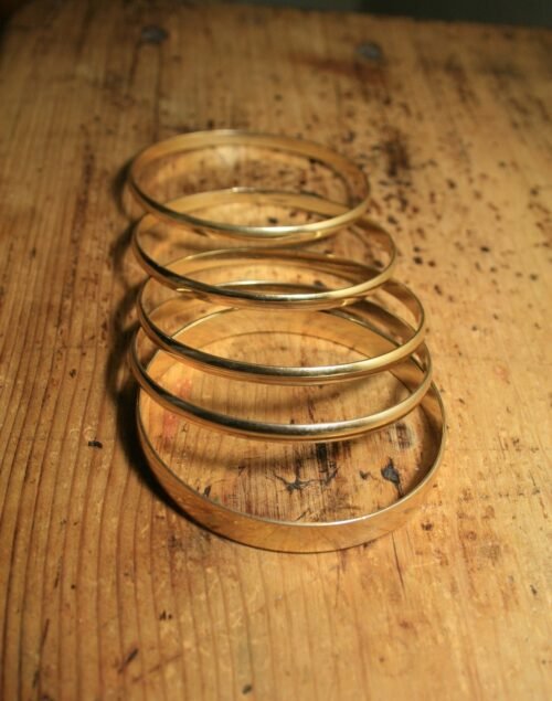 bangles, metal, gold-coloured